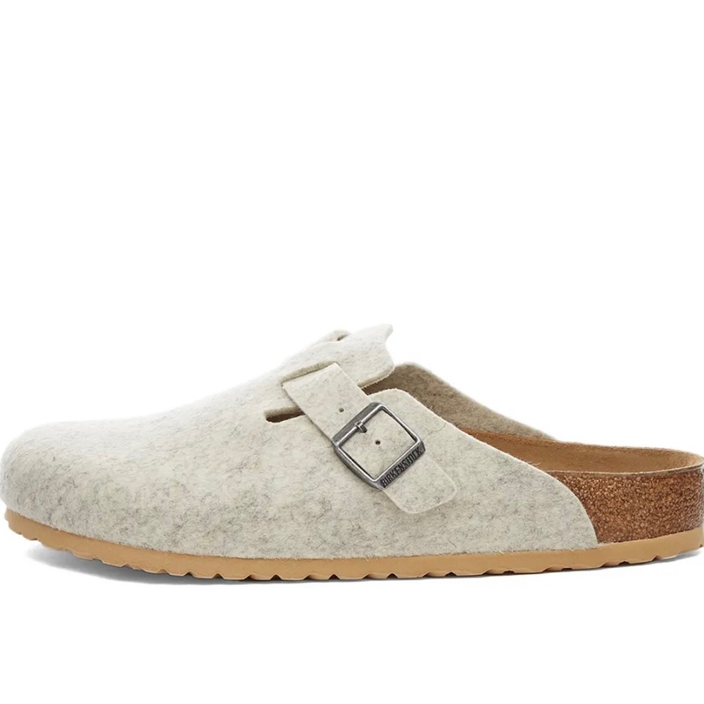 Birkenstock Boston clogs-eggshell wool NWT